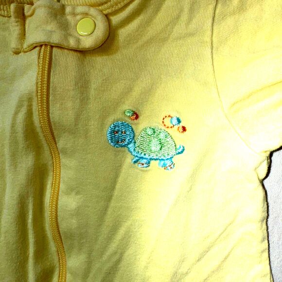 Garanimals Turtle Baby Onesie Pajamas Newborn Infant Snuggle Cuddle One Piece - Picture 3 of 6